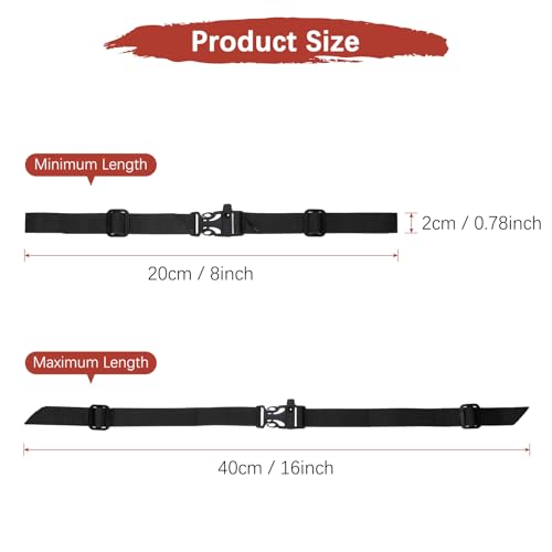 Backpack Chest Strap Sternum Straps with Emergency Whistle Buckle for Backpack Replacement & Hiking - color: Black & Grey
