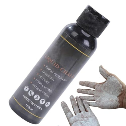 Chalk Liquid Fast Drying - 100ml Anti-Slip Hand Powder | Sports Liquid Grip Chalk for Rock Climbing Badminton Weightlifting Gymnastics Fitness Tennis Golf - color: Black