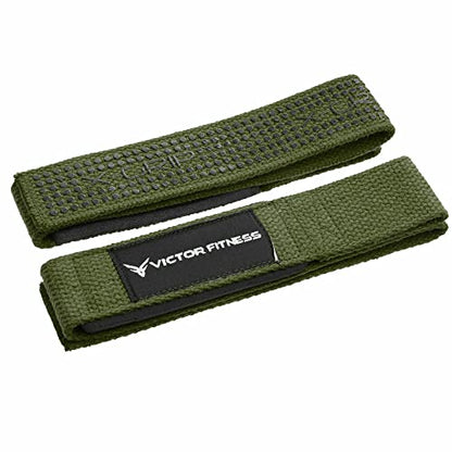 24" Padded Weightlifting Straps with X-Grip + 2 Quick Release Barbell/Dumbbell Collar Clamps - color: Green