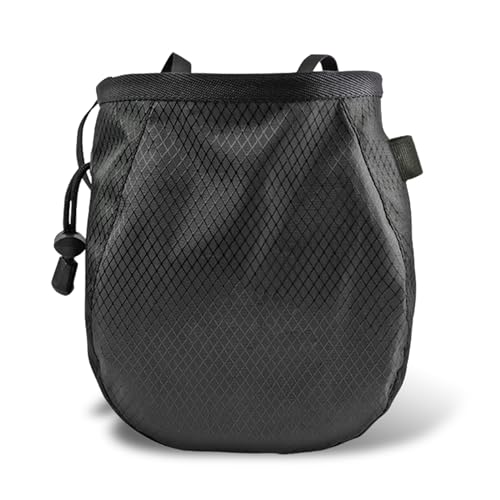 Climbing Chalk Bag - Small Chalk Bag Bouldering for Rock Climbing Chalk Pouch - color: BLACK