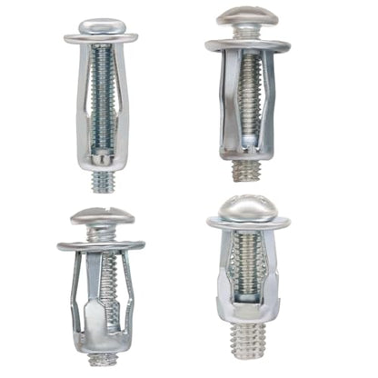 Bonsicoky 80Pcs Expansion Screw Petal Nut, M4 M5 M6 M8 | Secure Mounting Hardware Kit, Carbon Steel Jack Nut Fasteners, Silver Metal Insert, For Hollow Walls, Drywall and Sheet Metal - size: M4 M5 M6 M8