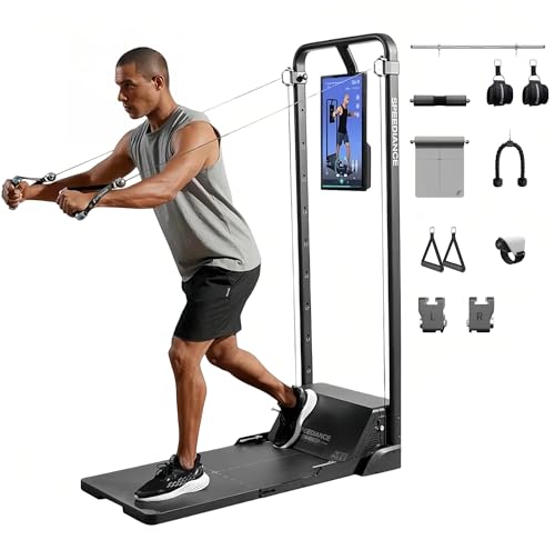 Speediance Gym Monster Smart Home Gym, Multifunctional Strength Training Machine, Smith Machine Power Cage Workout Station, Squat Rack Cable Machine, Full Body Fitness Equipment for Home Workout - style: Gym Monster