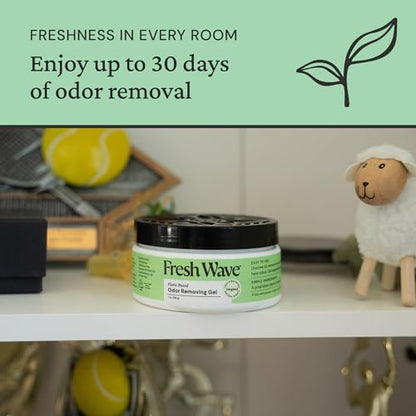 Fresh Wave Iriginal Odor Eliminator Gel 3-Pk 7 oz - Air Freshener for Home | Plant-based essential oils. Lasts 15-30 days per jar. No plug-in needed. Pet-safe, closet and bathroom deoderizer. - size: 7 Fl Oz (Pack of 3)