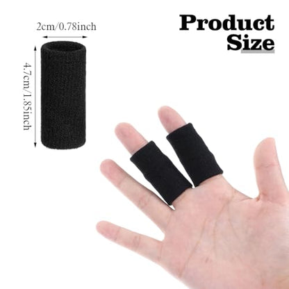 ElevateTech Finger Sleeves Protectors, 10 Pcs Finger Arthritis Sleeves Elastic Thumb Splint Brace Support Protector for Relieving Pain Breathable Fingers Tape for Basketball Golf Sports Aid Support