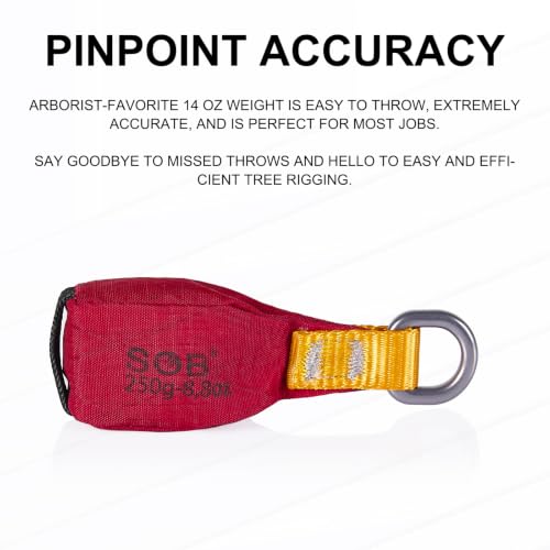 Throwing Bag with Throwing Line, Throwing Bag + 60m/197FT Throwing Line Set for Tree Climbing Tree Work Mountaineering - size: 250G