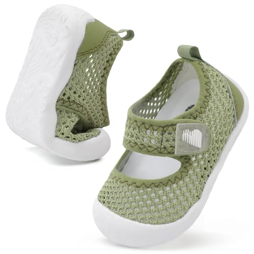 BARERUN Toddler Water Shoes Barefoot Water Shoes for Kids Baby Wide Aqua Socks with Arch Support Quick-Dry Breathable Boys Girls Sandals Walking Shoes for Beach Swim Pool Shoes - color: Green, size: 9-9.5 Toddler