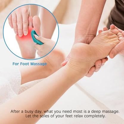 Nuanchu 2 Pcs Blue and Green Thumb Saver Massage Tool Deep Tissue Massager for Pressure Reflexology Professional Neck Shoulder Back Foot Stress Relief - color: Blue, Green