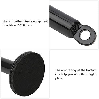 Barbell Weight Plate Holder, Adjustable Loading Pin with Support Frame for Dumbbell Grip Strength Training and Free Weight Equipment - size: 20 diameter*220mm