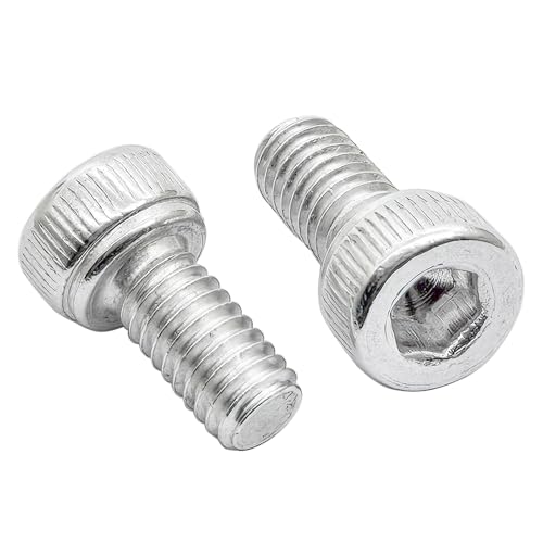 M4 x 8mm Hex Socket Head Cap Screws Bolts,6063 Aluminum Alloy Socket Head Cap Bolt Fasteners,Silver(20Pcs) - size: M4 x 8mm