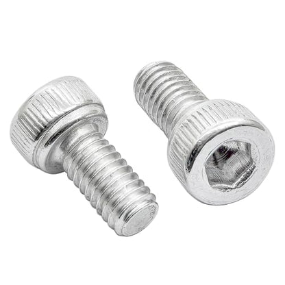 M4 x 8mm Hex Socket Head Cap Screws Bolts,6063 Aluminum Alloy Socket Head Cap Bolt Fasteners,Silver(20Pcs) - size: M4 x 8mm