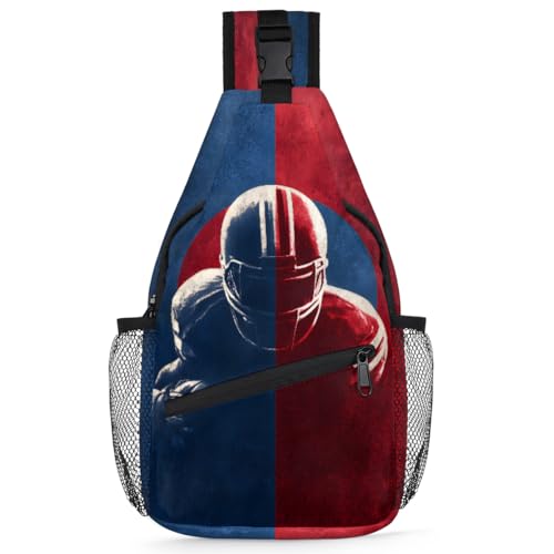 Blue Red Ball Movement Sling Backpack for Women Men Waterproof Antitheft Chest Bag Lightweight Travel Crossbody Shoulder Bag for Shopping Outdoor Leisure Sports Mountaineering Riding - color: Backpack20