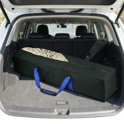 Hammock Storage Bag Heavy Duty Waterproof, 62''L x 10''W", Portable Steel Hammock Stand Carrying Bag with Zipper Closure, Black