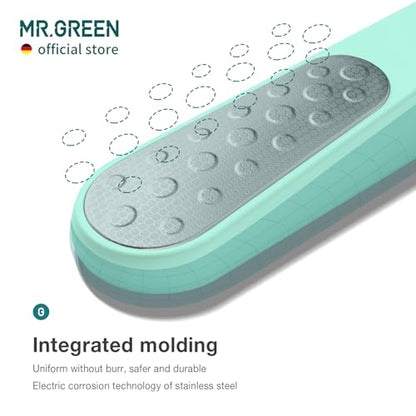 MR.GREEN Foot File Double Sided Callus Remover for Dead Skin Professional Pedicure Tools Callous Scraper Foot Sander Heel Filer (Green) - color: Green