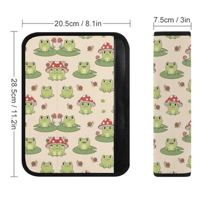 2 Pack Cute Mushroom Frogs Seat Belt Shoulder Pad Universal Soft and Comfortable Shoulder Protector for Kids, Most Cars, Pressure Relief - color: Pattern 347