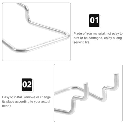 5Pcs Metal Pegboard Hooks Premium Iron Tool Organizer Pegboard Cup Holder for Garage Workshop Office Storage Accessories Rust-Resistant Tool Hanging Board