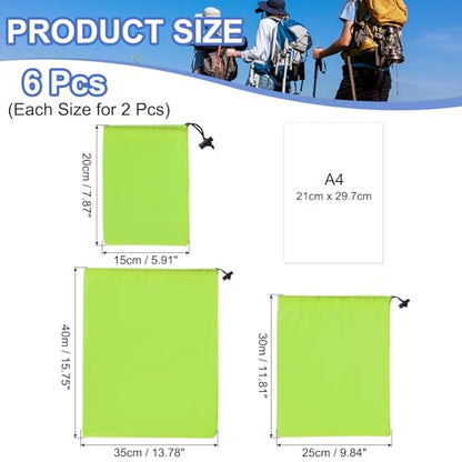 Drawstring Bag with Toggle, Stuff Sack String Waterproof Travel Storage Bags Cinch Stuff Pouch -Fitting for Yoga - color: Light Green