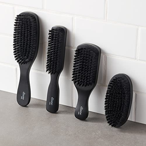Diane 7-Row Boar Bristle Wave Brush – Soft 100% Boar Bristles for Fine to Medium Hair, 360 Waves, Smoothing & Polishing, Gentle on Scalp, Real Wood Handle, Beard & Mustache Styling - color: Wave Brush, size: 1 Count (Pack of 1)