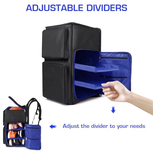 Gatycallaty Sneaker Bag Travel Shoes Duffel Bag Carry On Adjustable Compartment for Workout Travel Gym (Navy) - color: Navy
