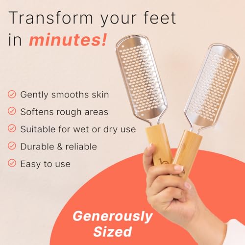 Foot File - Callus Remover Tool for Dead Skin Removal | At Home Pedicure Tools, Foot Rasp Callus Remover Feet and Heels