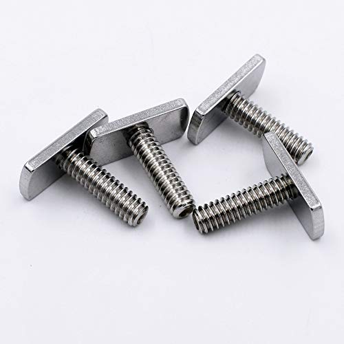YYST 1/4 Inch - 20 Threads Kayak Rail/Track Screws & Track Nuts T Bolt Hardware Gear Mounting Replacement Kit for Kayaks Canoes Boats Rails