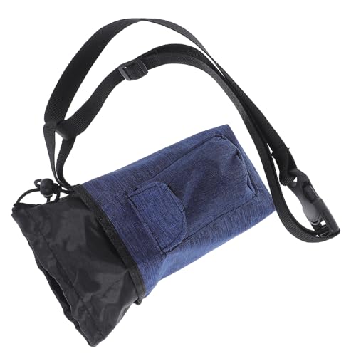 Rock Climbing Chalk Bag with Anti-Slip, Sturdy Waist Chalk Carrier for Bouldering and Gymnastics, Outdoor Climbing Gear Accessory in Navy Blue