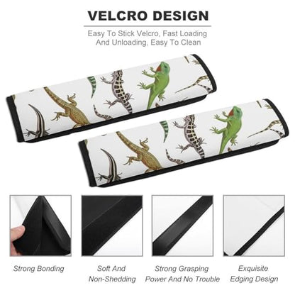 2 Pack Reptile Lizard Seat Belt Shoulder Pad Universal Soft and Comfortable Shoulder Protector for Kids, Most Cars, Pressure Relief - color: Pattern 833