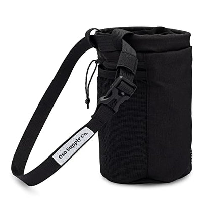 Classic Chalk Bag for Rock Climbing, Bouldering Chalk Bag Bucket with Quick-Clip Belt, Zippered Pockets and Pouch - Perfect Indoor/Outdoor Rock Climbing Gear Equipment - color: Black