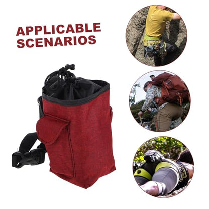 ibasenice Unique Climbing Chalk Bag with Zipper Storage Pockets for Bouldering Rock Climbing and Gymnastics Stylish Design Secure Essentials and Convenient Grip for Outdoor Adventures