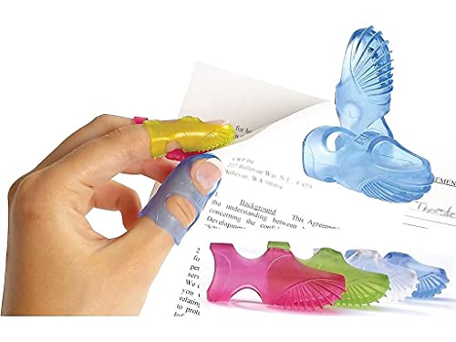 LEE 61070 Tippi Micro-Gel Fingertip Grips, Size 7, Medium, Assorted, 10/Pack