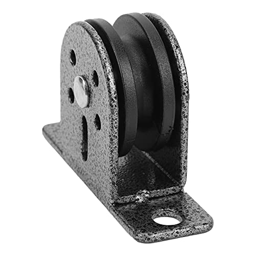 Smooth Sliding, high Strength DIY Solid Single Wheel Pulley Block with 300kg Load for Home Fitness Cable Machine Build, Portable Stainless Steel and Nylon Pulley Design,