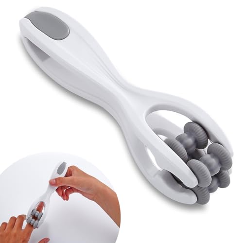 Finger Massage Tools for Finger Hand Massage, Hand Massager for Arthritis and Carpal Tunnel, Silicone Massage Roller for Hands, Palm & Wrist Grey - size: white