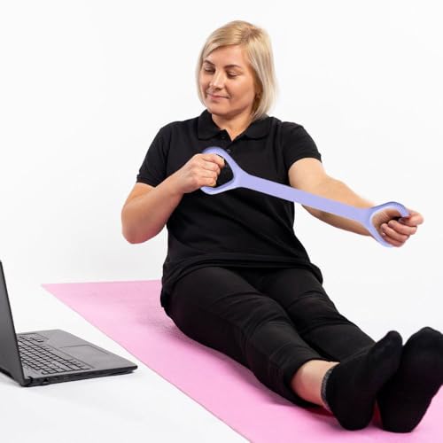 Figure 8 Exercise Bands, 3PCS Arm Execrise Stretch Bands Elastic Workout Band with Non-Slip Handle for Training Arm, Back, Chest and Shoulder - size: Small