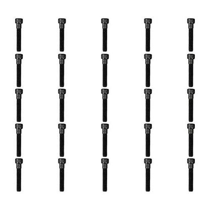 Atomik 3/8 x 2 inch Long Alloy Steel Bolts 25 Pack Durable Hardware for Rock Climbing Holds 3/8-16 Socket Head Allen Bolt Designed for Indoor Use Wall Supplies - size: 25 Pack 3/8x2 in. 3/8-16 Allen Head Black