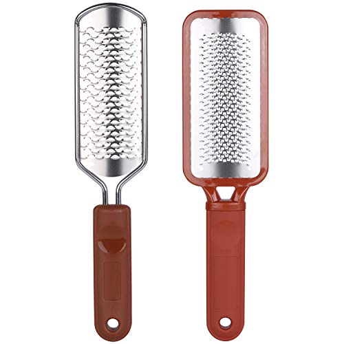 2 Pieces Colossal Foot Rasp Foot Files Callus Remover Foot Scrubber, Stainless Steel Feet Grater Heel File Foot Pedicure Tools for Dry Cracked Heels - color: Foot Rasp X 2