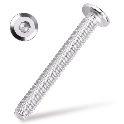 1/4-20 x 2 Hex Socket Head Cap Screws, 304 Stainless Steel 18-8, Chamfered Countersunk Machine Screws for Furniture, Binding, Machinery, Automotive, DIY Projects, 25 PCS - size: 1/4-20 x 2"