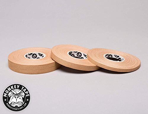 Monkey Tape 3-Roll Variety Pack (0.2”, 0.3”, and 0.5” Tan) x 15yds Premium Jiu Jitsu Sports Athletic Finger Tape - for BJJ, Grappling, & MMA - color: Tan, size: Variety (.2”/.3”/.5”)