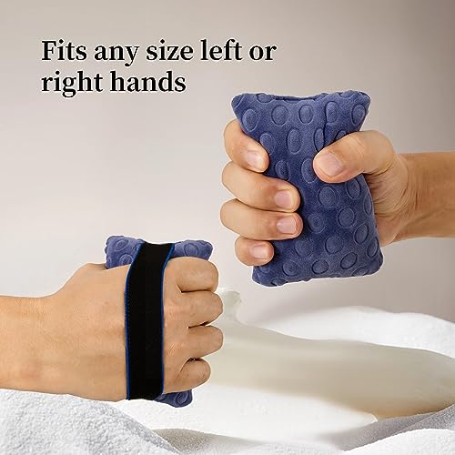 Stroke Patients for Hand Contracture Cushions Relief- Adjustable Palm Protector with Anti-Slip Grip Comfort Pillow, Reusable Hand Brace Arthritis Spasticity Post-Surgery Recovery(Purple) - color: Purple
