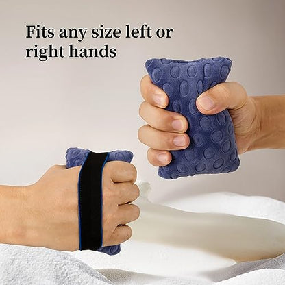 Stroke Patients for Hand Contracture Cushions Relief- Adjustable Palm Protector with Anti-Slip Grip Comfort Pillow, Reusable Hand Brace Arthritis Spasticity Post-Surgery Recovery(Purple) - color: Purple