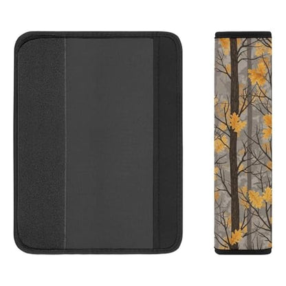 2 Pack Universal Fit Seat Belt Shoulder Pad for Kids, Car Seats Pushchair Strollers High Chair Pushchair, Camo Tree Bark Leaf Brown Shoulder Protector, Anti-Slip Pad - color: Pattern 1045
