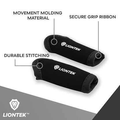 LIONTEK Single Finger Sleeve Pair - Sports Compression Finger Sleeve for BJJ, MMA, Basketball, Weight Lifting, and More - size: X-Large