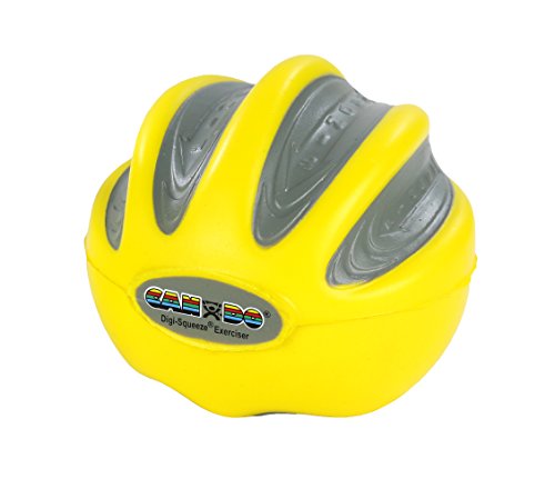 Cando Digi-Squeeze Hand Exerciser, Model Number: 10-1980 Medium - color: Yellow: X-Light, size: Medium