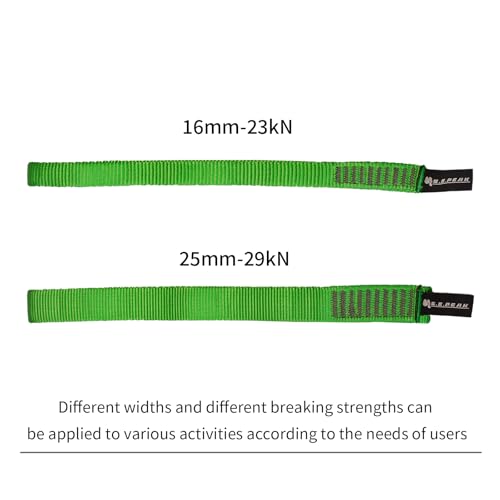 SEPEAK 25mm Nylon Tubular Webbing 1-Inch, 29kN/6520lbs, UIAA Certified Webbing Straps - color: Green, size: 120cm / 48inch | Pack of 3