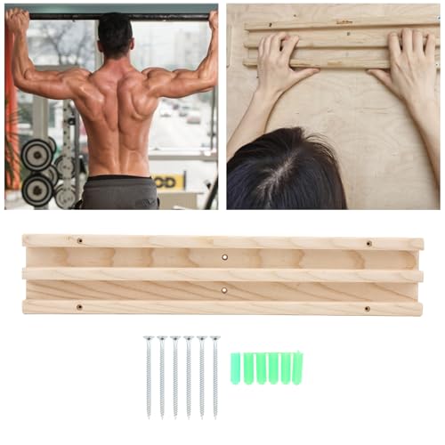 Rock Climbing Fingerboard | Grip Strength & Finger Training Board | Hangboard for Home Door Frame/Climbing Gym/RV | Solid Wood with Screws