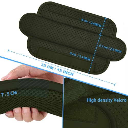 ZINZ 2-Pack Universal Shoulder Pad with Ultra thick Cushion for Bag Luggage Bag Crossbody, Plus Long & Anti-Slip & Breathable,Green - color: Green-2pack