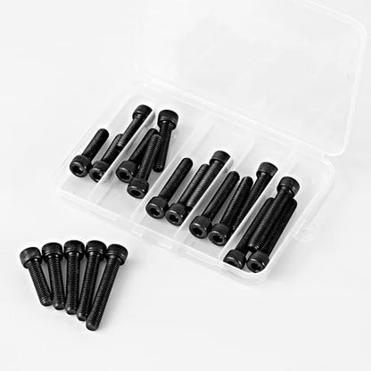 M8 x 30mm 35mm 40mm 45mm 50mm Hex Socket Head Cap Screws Bolts 12.9 Grade Alloy Steel Metric, Black Oxide Finish, Allen Socket Drive, Machine Fully Threaded, Assortment Kit 25PCS - size: M8 x 30/35/40/45/50mm (20PCS)