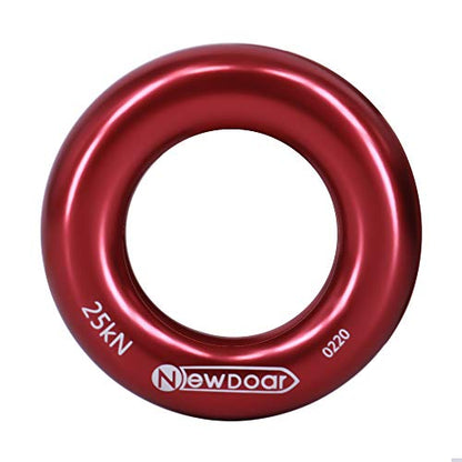 NewDoar Rappel Ring 25kN Gold Large O-Ring Rope Connector for Rock Climbing Arborist Rescue Hammock and Slackline - color: Red Small-5pcs