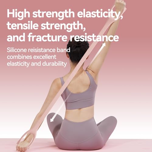 Figure 8 Workout Resistance Band - 3 Elasticities Optional 20 30 40lb, Thicker Durable Arm Back Shoulder Exercise Elastic Rope Yoga Straps Pilates Flexbands, Physical Therapy Stretch Bands - color: 20LB Pink