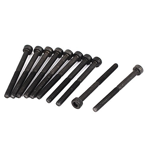 uxcell M3x35mm 12.9 Alloy Steel Hex Socket Screws Partially Threaded Bolt Black 10Pcs - size: M3x35mm