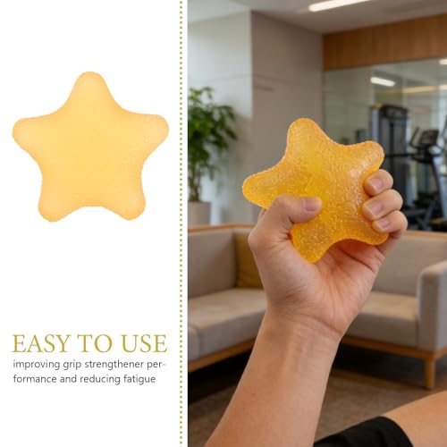 2pcs Hand Grip Exercise Ball - Finger Exerciser Star - Hand Grip Squeeze Star for Strength, Stress & Recovery, Muscle Training, Sports Rock Climbing Pink - color: Yellow