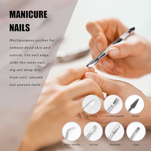 Nail Clippers Set for Thick Toenails and Fingernails, Heavy Duty Podiatrist Clippers for Ingrown Nails, Manicure Sets with Travel Leather Case, Gifts for Stocking Stuffers Men Women, 6PCS Orange - size: 6PCS